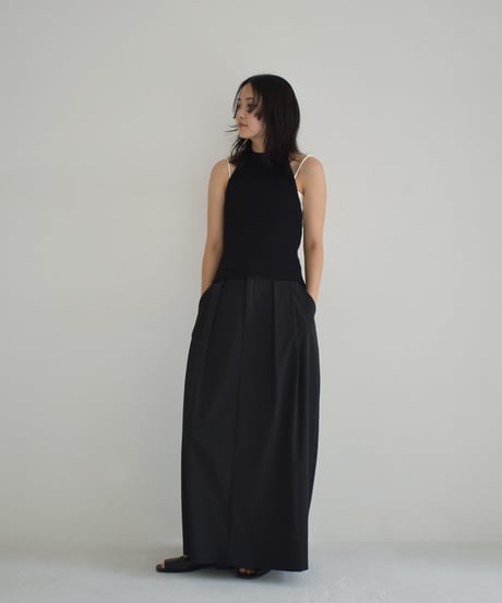 Halterneck Ribbon Knit Tops t1911-283