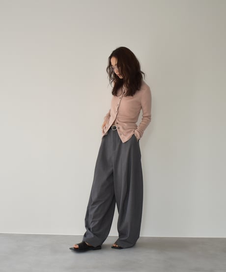 Crew Neck Rib Kint Cardigan t1911-350
