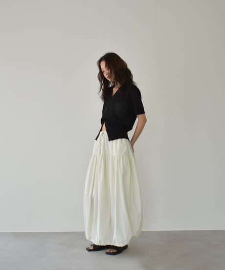 Balloon Silhouette Nylon Skirt bo2000-154