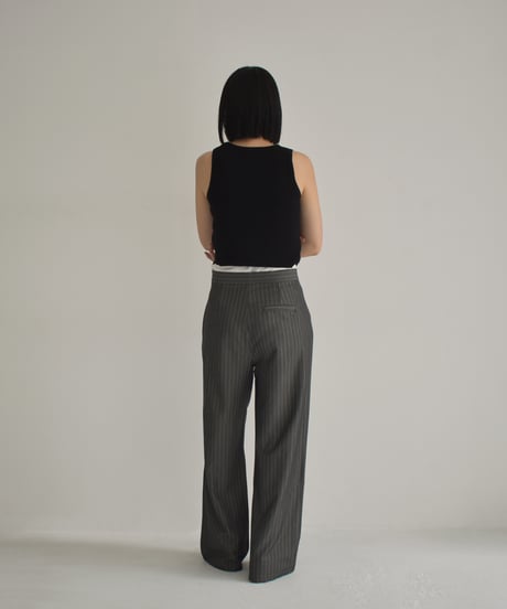 Double Waist Stripe Tuck Pants bo2000-116
