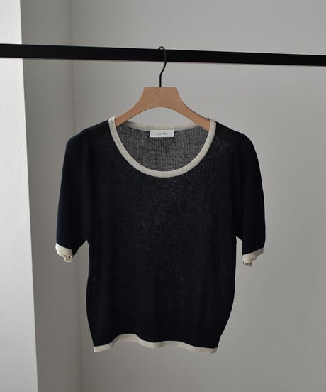 Bicolor Rib Knit Pullover t1911-70