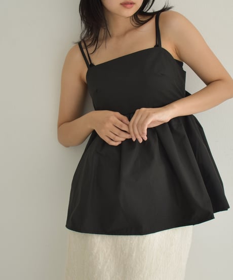 Back Ribbon Peplum Camisole t1911-299