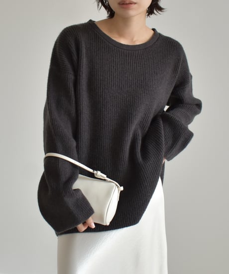Crew Neck Ribknit Pullover t1911-488