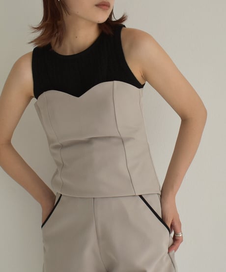 Back Lace Up Bustier【セットアップ着用可能】 0202004437