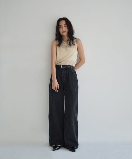 Wide Straight Black Denim bo2000-138