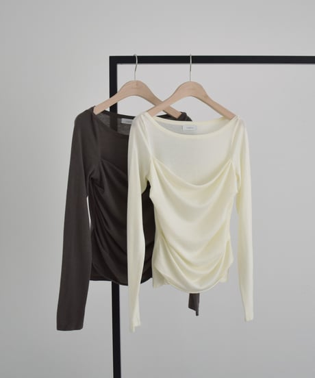 Tuck Drape Knit Tops t1911-502