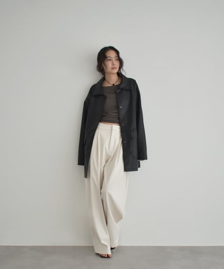 Fake Leather Over Jacket t1911-498