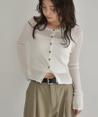 Sheer Rib Compact Cardigan t1911-451