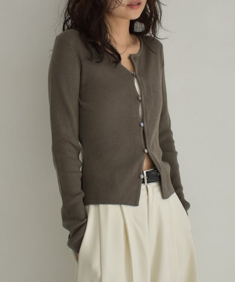Compact Rib Knit Cardigan t1911-364