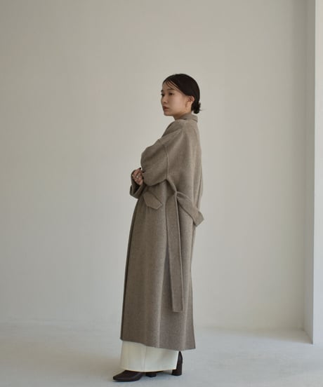 Cocoon Sleeve Wool Long Coat（Mocha）c1911-34