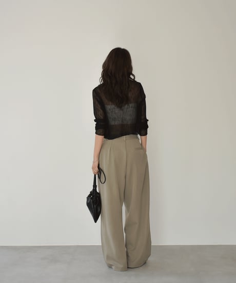 Deep Tuck Semiwide Pants bo2000-158