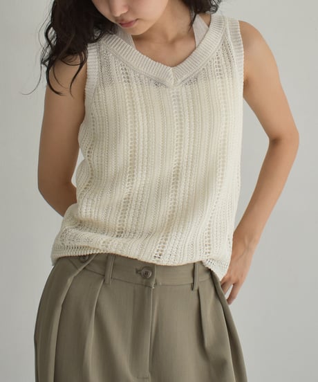Layered Design Mesh Nosleeve t1911-400