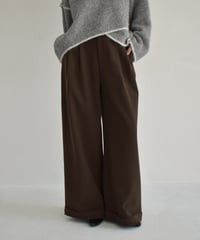 Wool Like Tuck Wide Pants bo2000-137