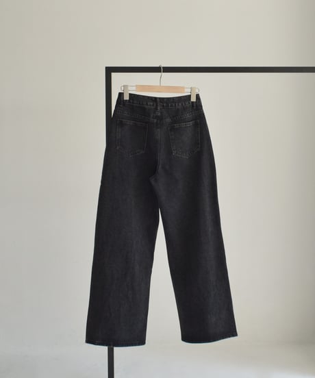 Wide Straight Black Denim bo2000-138
