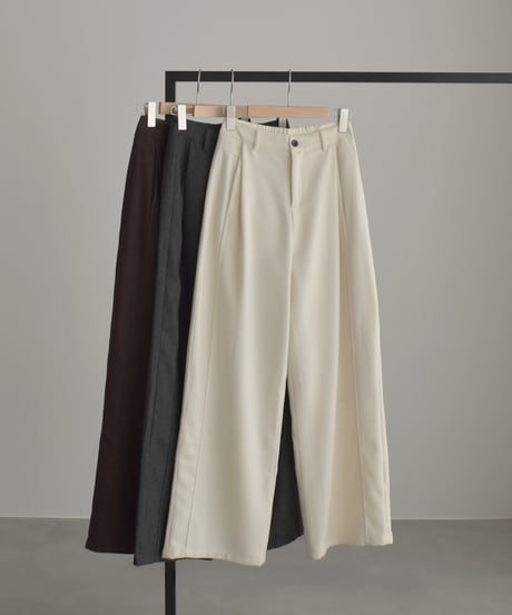 Wool Tuck Wide Pants bo2000-183