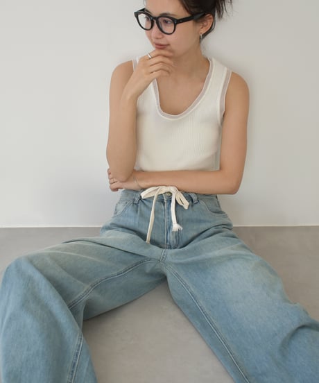 String Belt Denim Pants bo2000-157