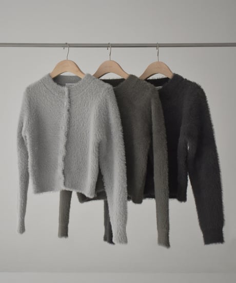 Shaggy Short Knit Cardigan t1911-311