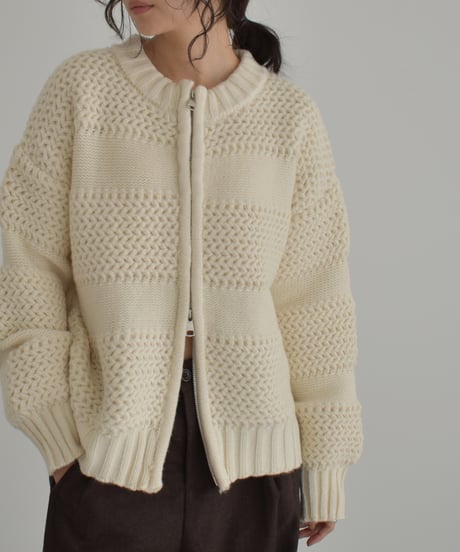 Front Zip Knit Cardigan t1911-492