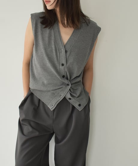 2way Silhouette Knit Vest t1911-417
