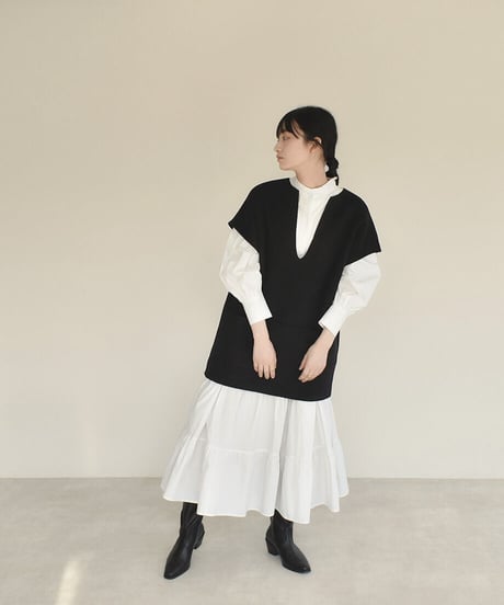 Wool Short Caftan Vest t1911-43