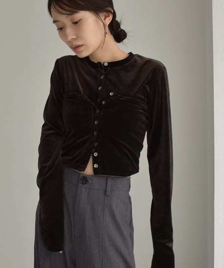 Velor Short Cardigan t1911-318