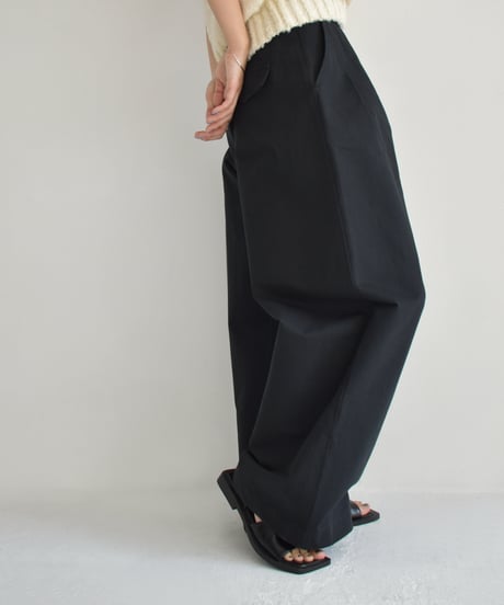 Cotton Tuck Wide Pants bo2000-139