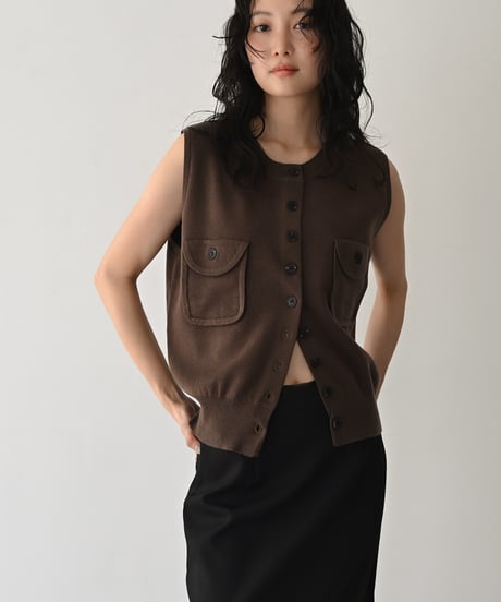 Pocket Knit Vest t1911-527