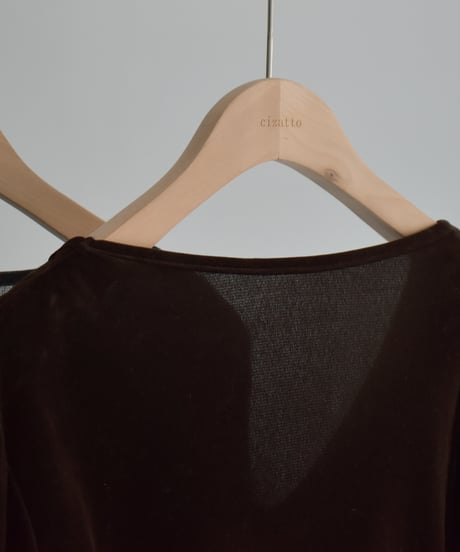 Sheer Velor Long Sleeve Tops t1911-472