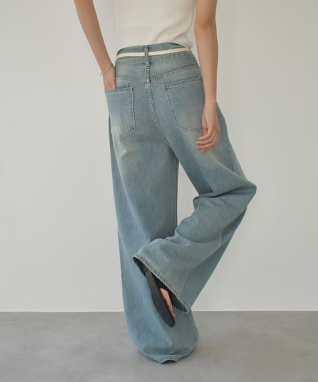 String Belt Denim Pants bo2000-157