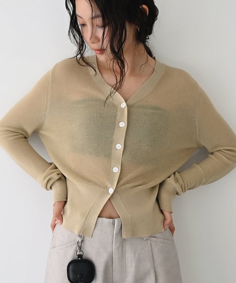 新品、pois、compact rib cardigan（カーディガン）ベージュ 新品、pois、compact rib cardigan（カーディガン）ベージュ 【公式通販】