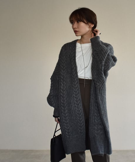 Cable Volume Knit Cardigan t1911-48
