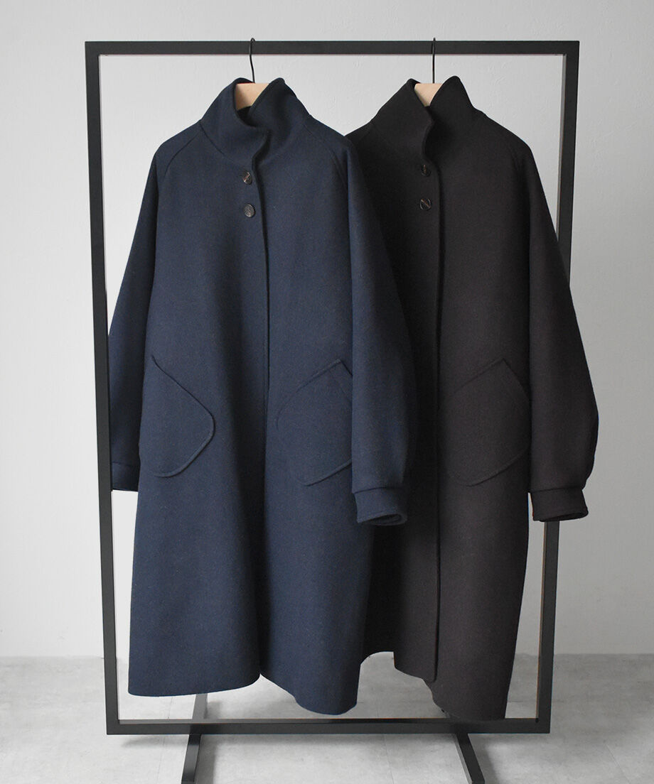 Puff Sleeve Raglan Coat（Purplebrown,Navy） | ciz