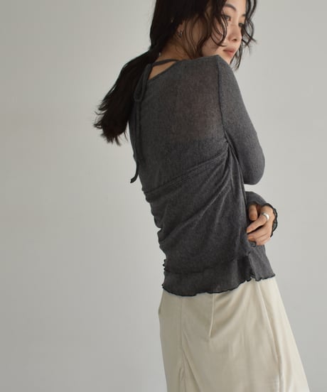 Sheer Layered Long Sleeve t1911-447