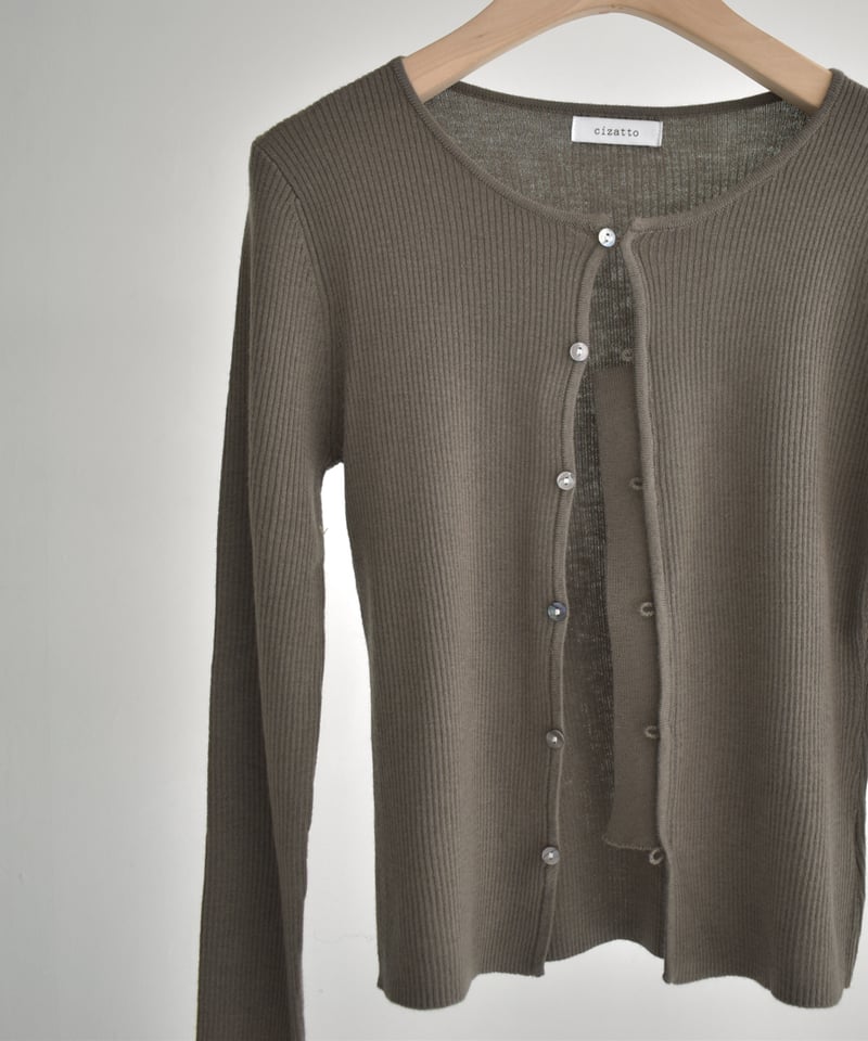 Compact Rib Knit Cardigan t1911-364 | cizatto