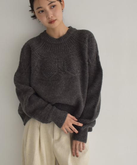 Cable Knit Pullover t1911-341