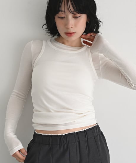 Tank Layered Sheer Tops t1911-513