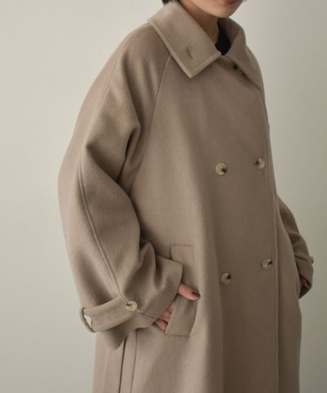 Wool Blend Trench Coat（Mocha beige）c1911-28