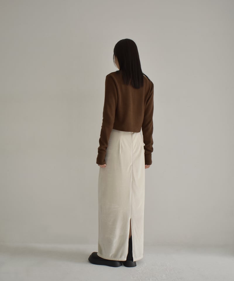 Velor Highwaist Pencil Skirt bo2000-129 | cizatto