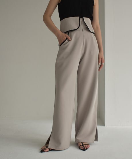 Waist Flap Piping Pants【セットアップ着用可能】 op-0202004433