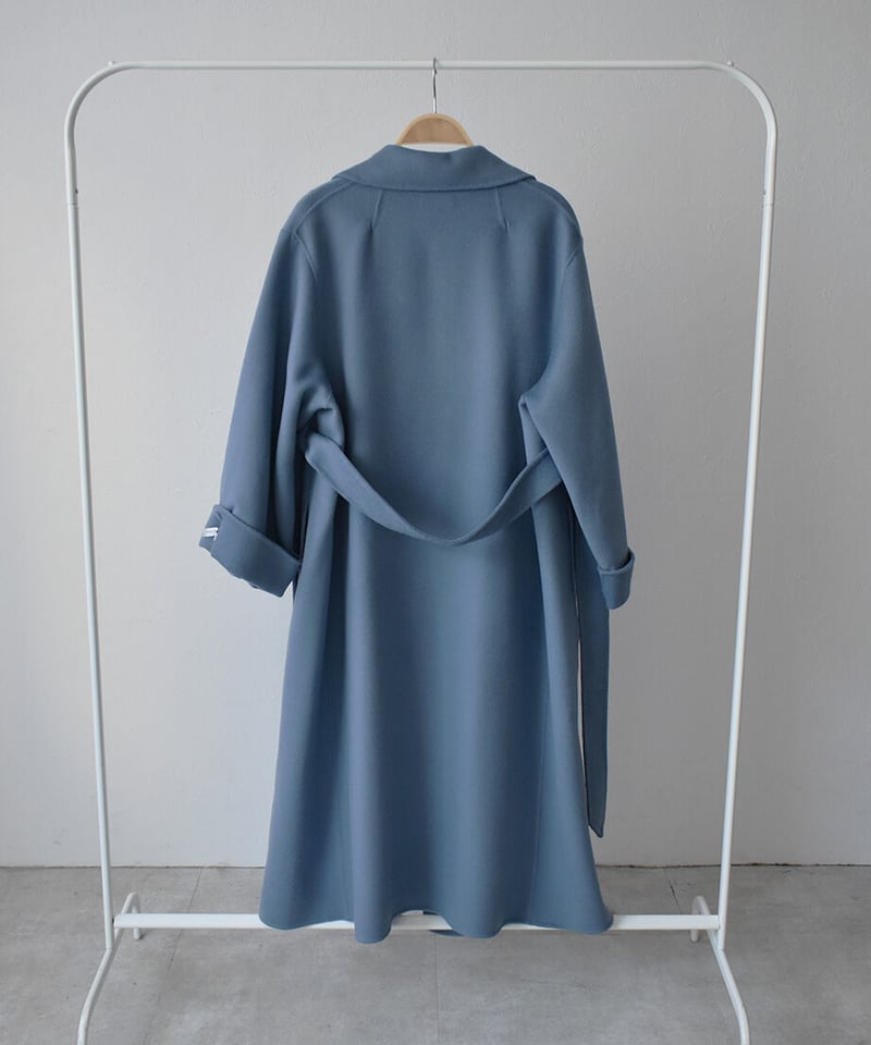 Wool Gown Coat（Blue） | cizatto