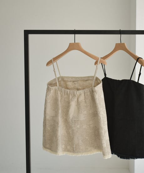 Cottonlinen Jacquard Camisole【セットアップ着用可能】 t1911-203