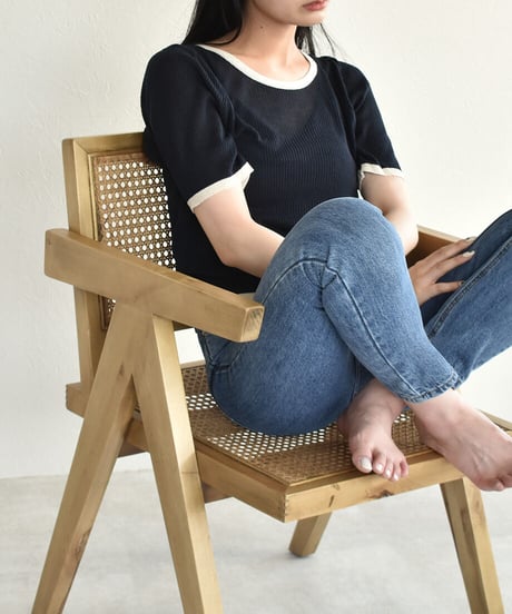 Bicolor Rib Knit Pullover t1911-70