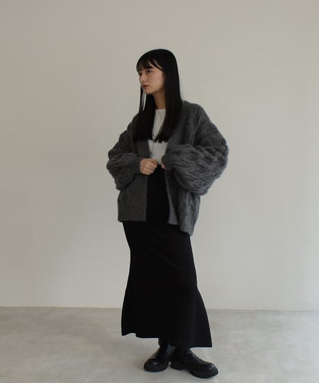 Cable Wool Knit Cardigan t1911-47