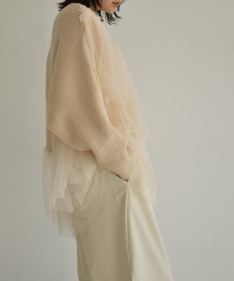Tulle Design Knit Tops t1911-251