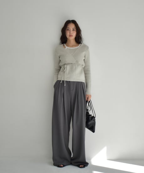 Layered Cachecoeur Kint Tops t1911-346
