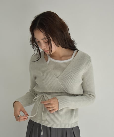 Layered Cachecoeur Kint Tops t1911-346