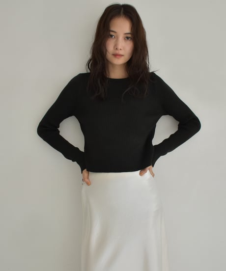Compact Rib Knit Tops t1911-378