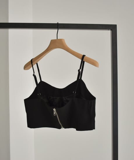 Back Zip Camisole（Black）【セットアップ着用可能】 t1911-181