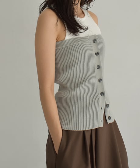 Rib Knit Baretop t1911-375
