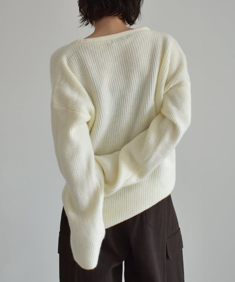 Crew Neck Ribknit Pullover t1911-488